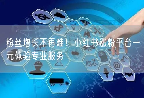 粉丝增长不再难！小红书涨粉平台一元体验专业服务