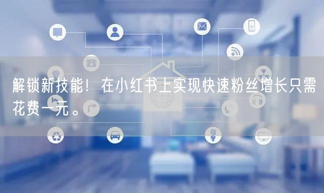 解锁新技能！在小红书上实现快速粉丝增长只需花费一元。